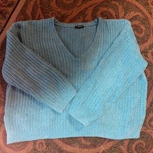 Express Turquoise Knit Top